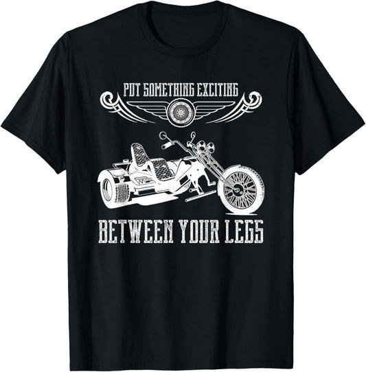 Funny Triker Motortrike Motorcycle Trike Three Wheeler T-Shirt - T-Shirt | Black