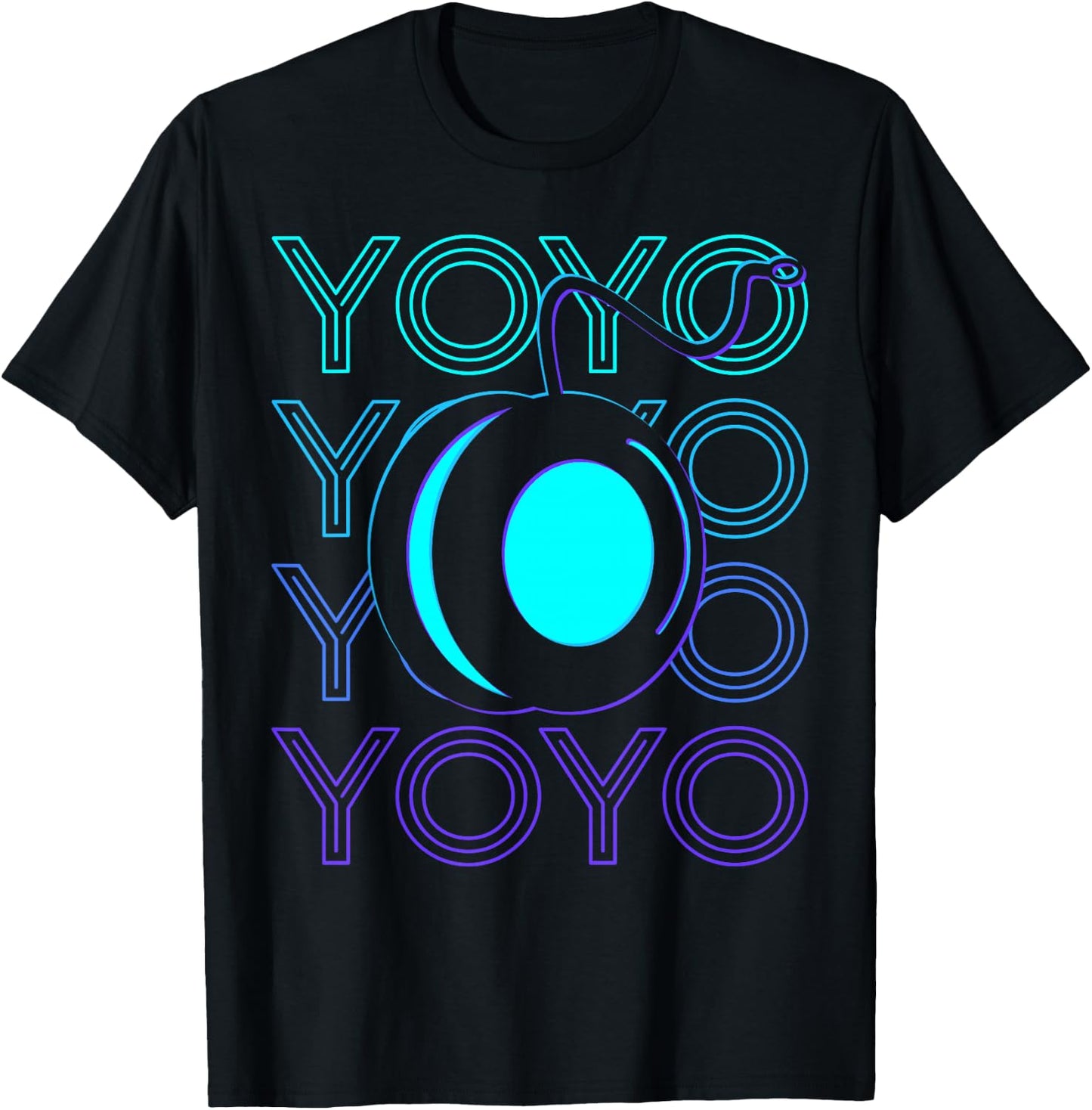 Yoyo Player Retro T-Shirt - T-Shirt | Black