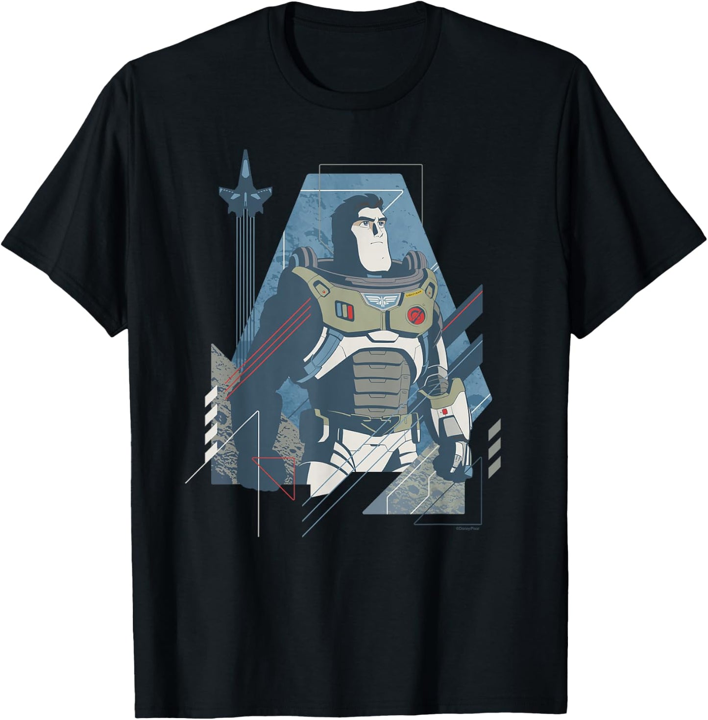 Disney Pixar Lightyear Space Ranger and Spaceship T-Shirt - T-Shirt | Black