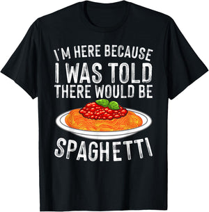 Cute Spaghetti Design Women Spaghetti Pasta Lovers T-Shirt - T-Shirt | Black