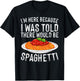 Cute Spaghetti Design Women Spaghetti Pasta Lovers T-Shirt - T-Shirt | Black