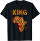 Cool African King Design Kente Cloth Africa Ghana Kids Men T-Shirt - T-Shirt | Black