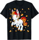 Unicorn Candy Corn Halloween Unicorn Costume Candicorn T-Shirt - T-Shirt | Black