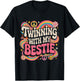 Twinning with My Bestie Twins Friends Twin Matching T-Shirt - T-Shirt | Black