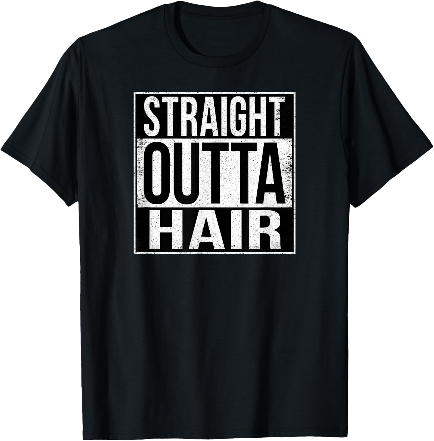 Straight Outta Hair T-Shirt - T-Shirt | Black
