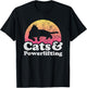 Cats and Powerlifting Men's or Women's Cat and Powerlifter T-Shirt - T-Shirt | Black