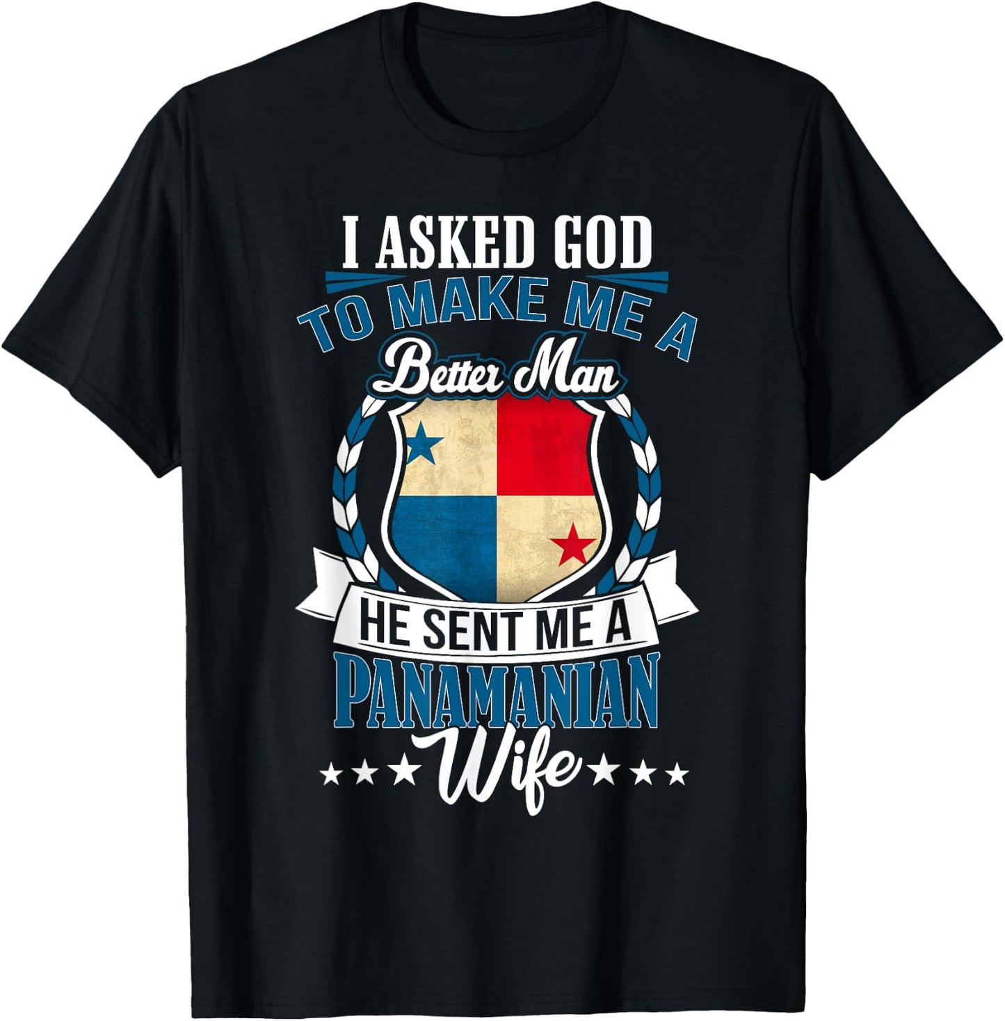 I Love my Panamanian Wife Anniversary for Husband T-Shirt - T-Shirt | Black