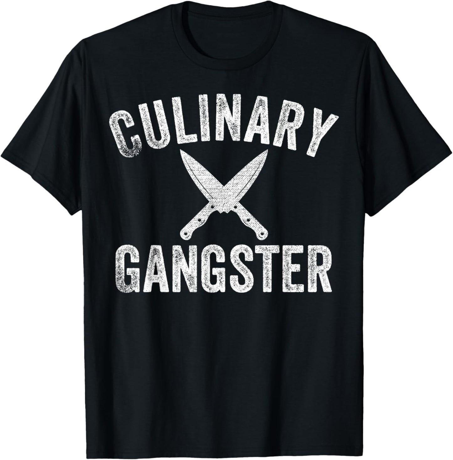 Culinary Gangster Cooking Themed Chefs Cooking Enthusiasts T-Shirt - T-Shirt | Black