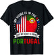 Portuguese American Patriot Heart is from Portugal Flag T-Shirt - T-Shirt | Black