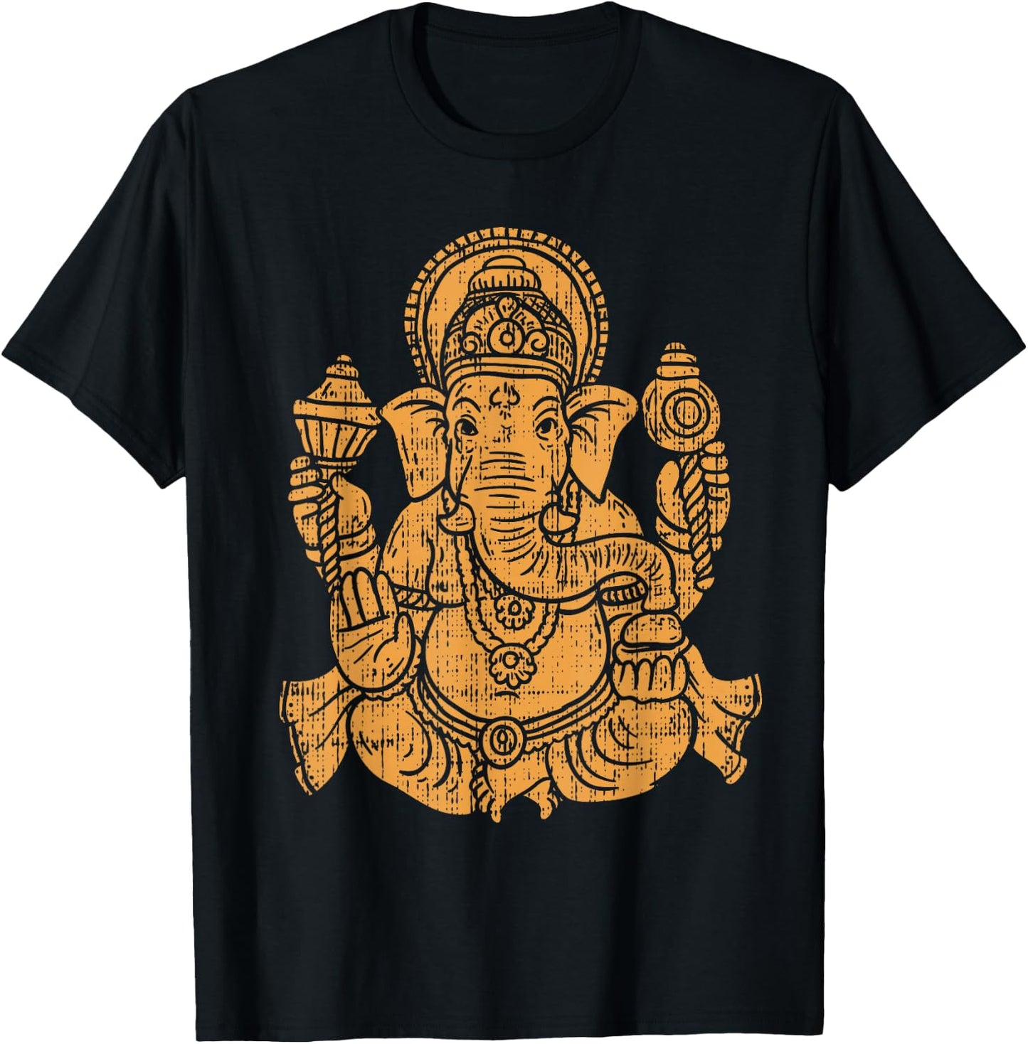 Elephant Om Yoga Ganesha Indian God Ganesh Chaturthi Asian T-Shirt - T-Shirt | Black