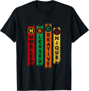 HBCU Humbled Blessed Creative Unique Black College T-Shirt - T-Shirt | Black