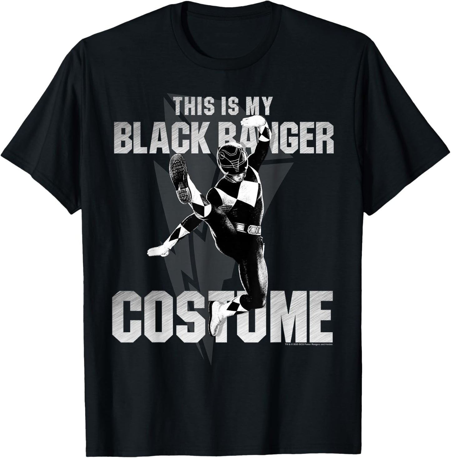 Power Rangers Black Ranger Halloween Costume Vintage T-Shirt - T-Shirt | Black