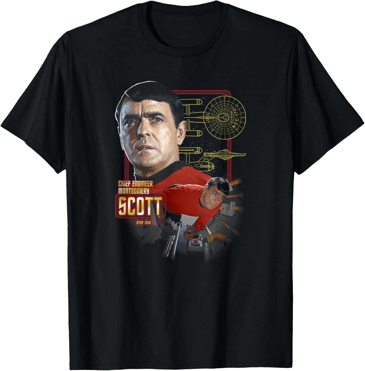 Star Trek Chief Engineer Scott T-Shirt - T-Shirt | Black