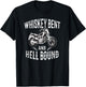 Whiskey Bent And Hell Bound Vintage Motorcycle Lover T-Shirt - T-Shirt | Black