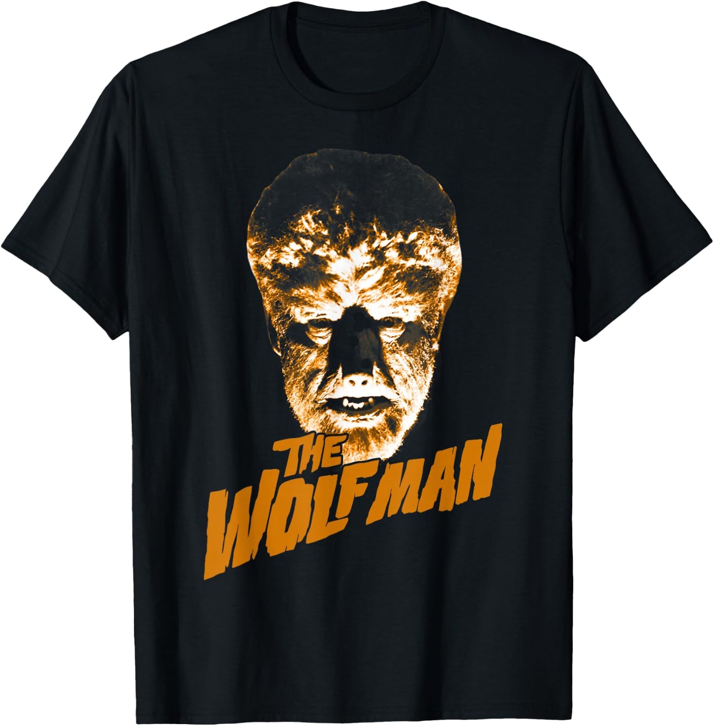 Universal Monsters The Wolfman Logo T-Shirt - T-Shirt | Black