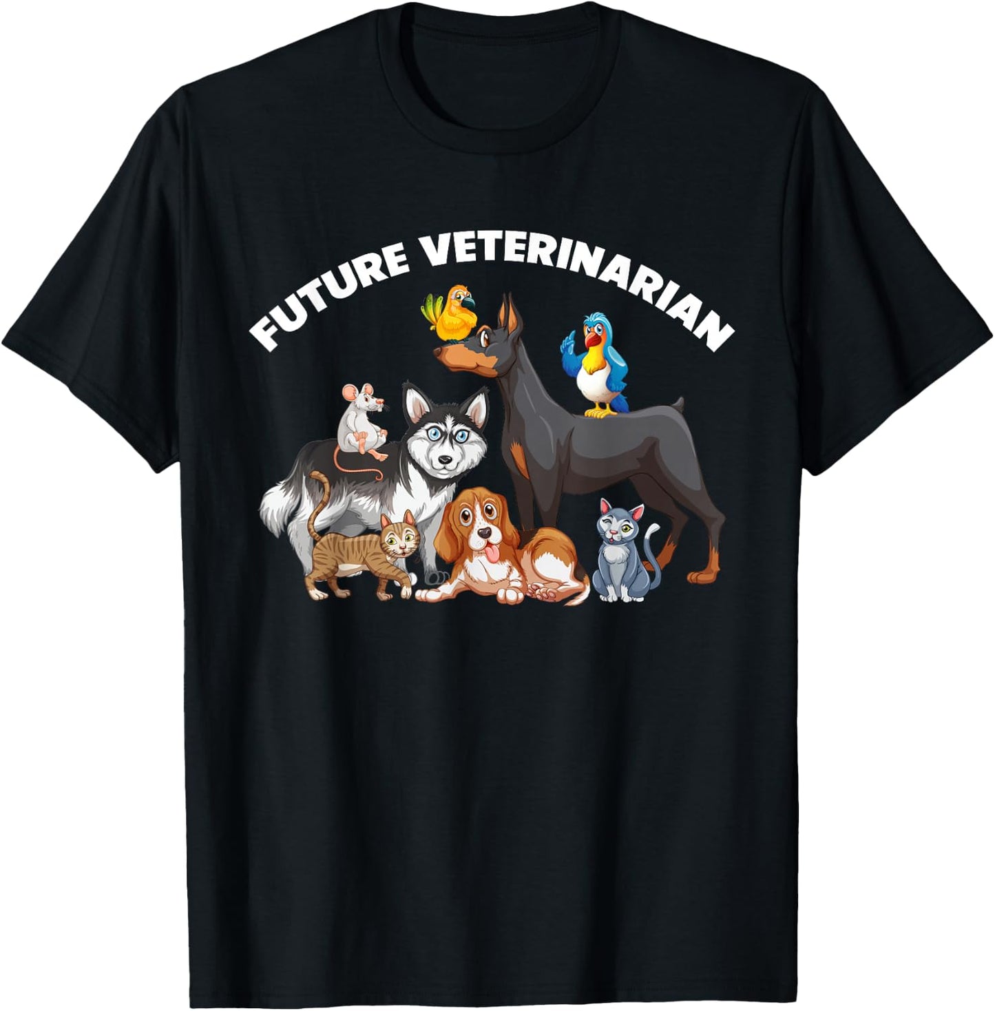Future Veterinarian Gifts for Kids Boy Girl Vet Assistant T-Shirt - T-Shirt | Black
