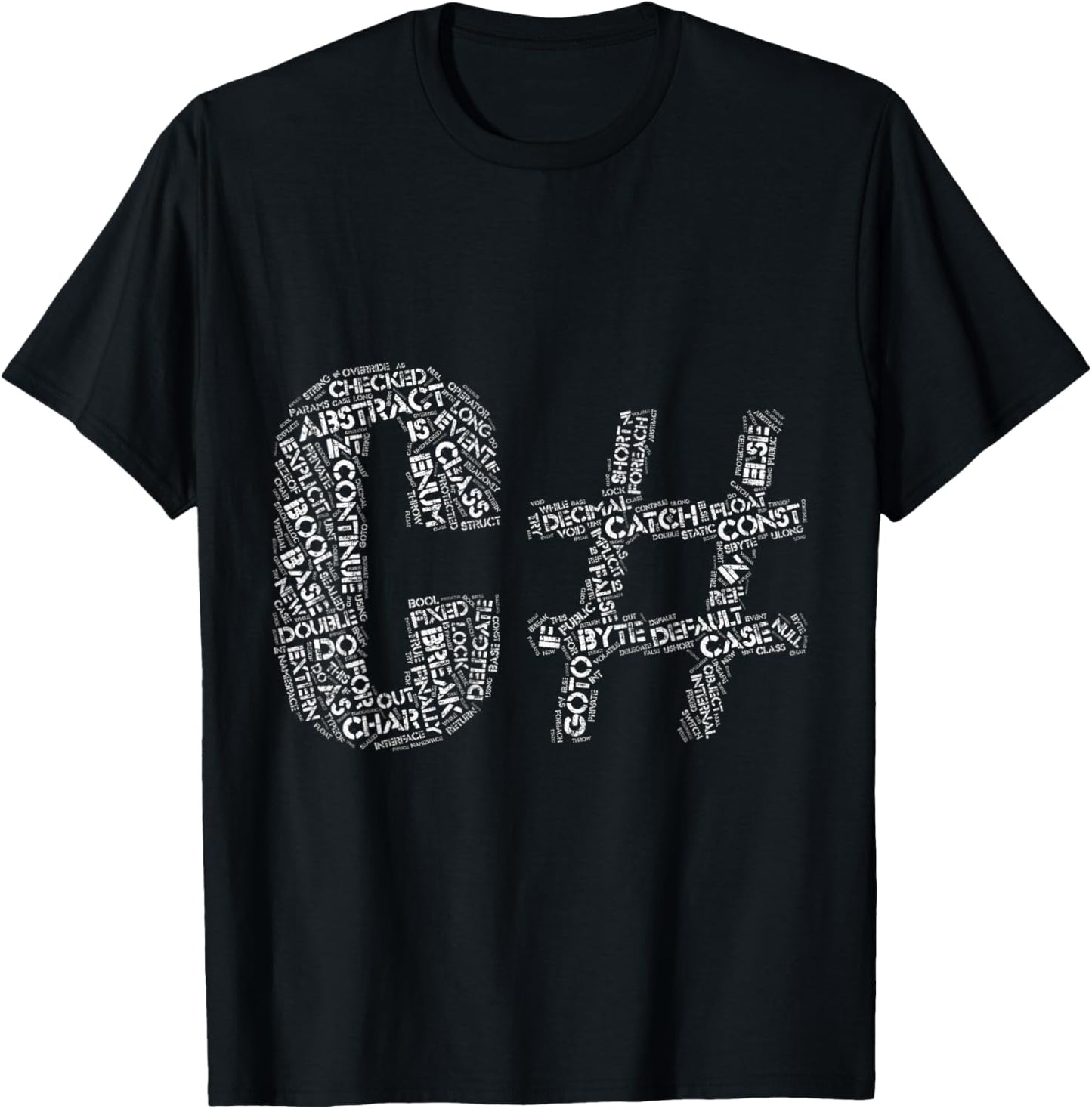 C# Keywords T-Shirt - T-Shirt | Black