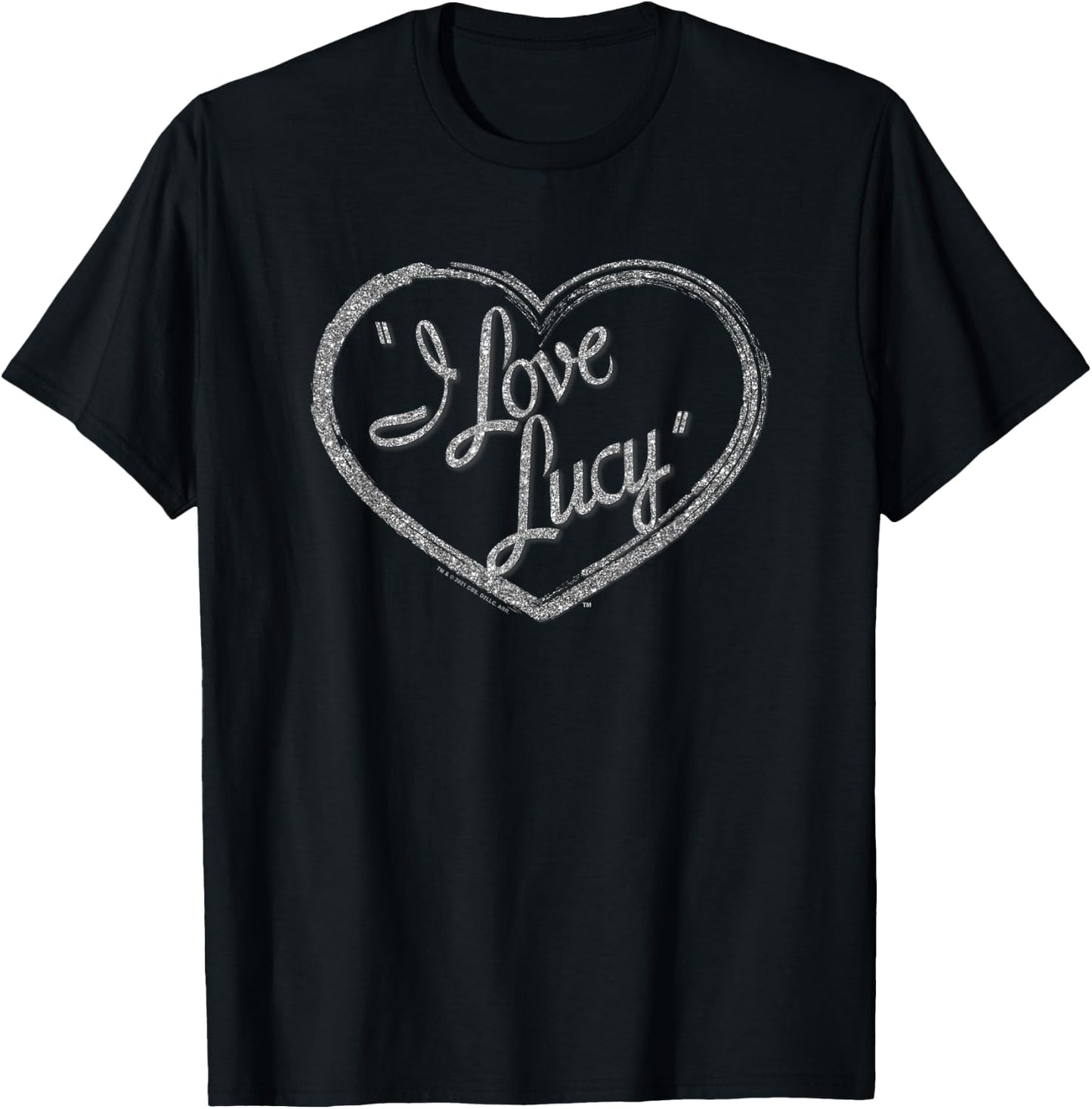 I Love Lucy Silver Logo T-Shirt - T-Shirt | Black