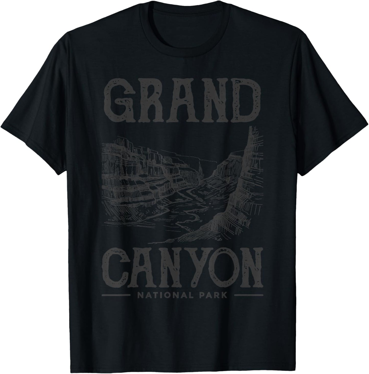 Grand Canyon National Park Merchandise Grand Canyon Hiking T-Shirt - T-Shirt | Black