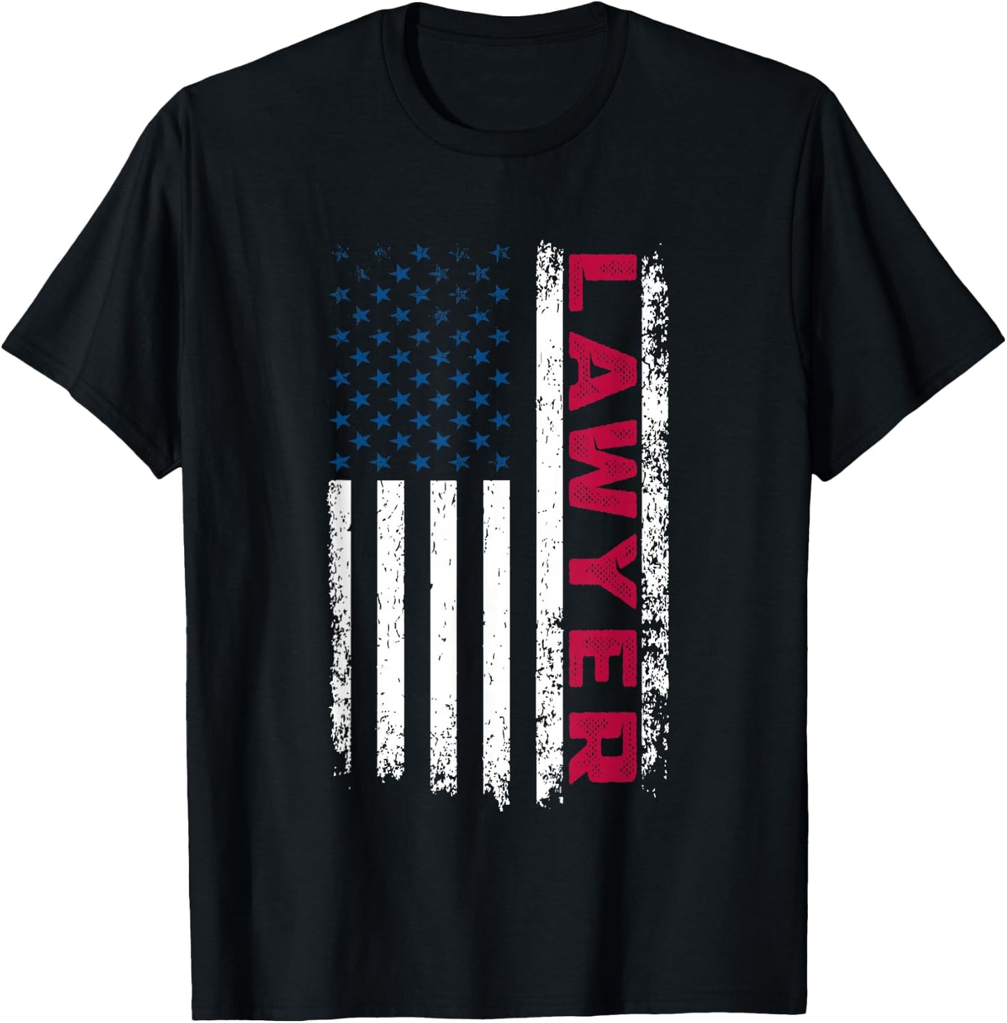 Lawyer American Flag 4th July USA Patriotic Lawyer T-Shirt - T-Shirt | Black