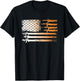 Guns Flag Distressed Gift Veterans Hunters T-Shirt - T-Shirt | Black