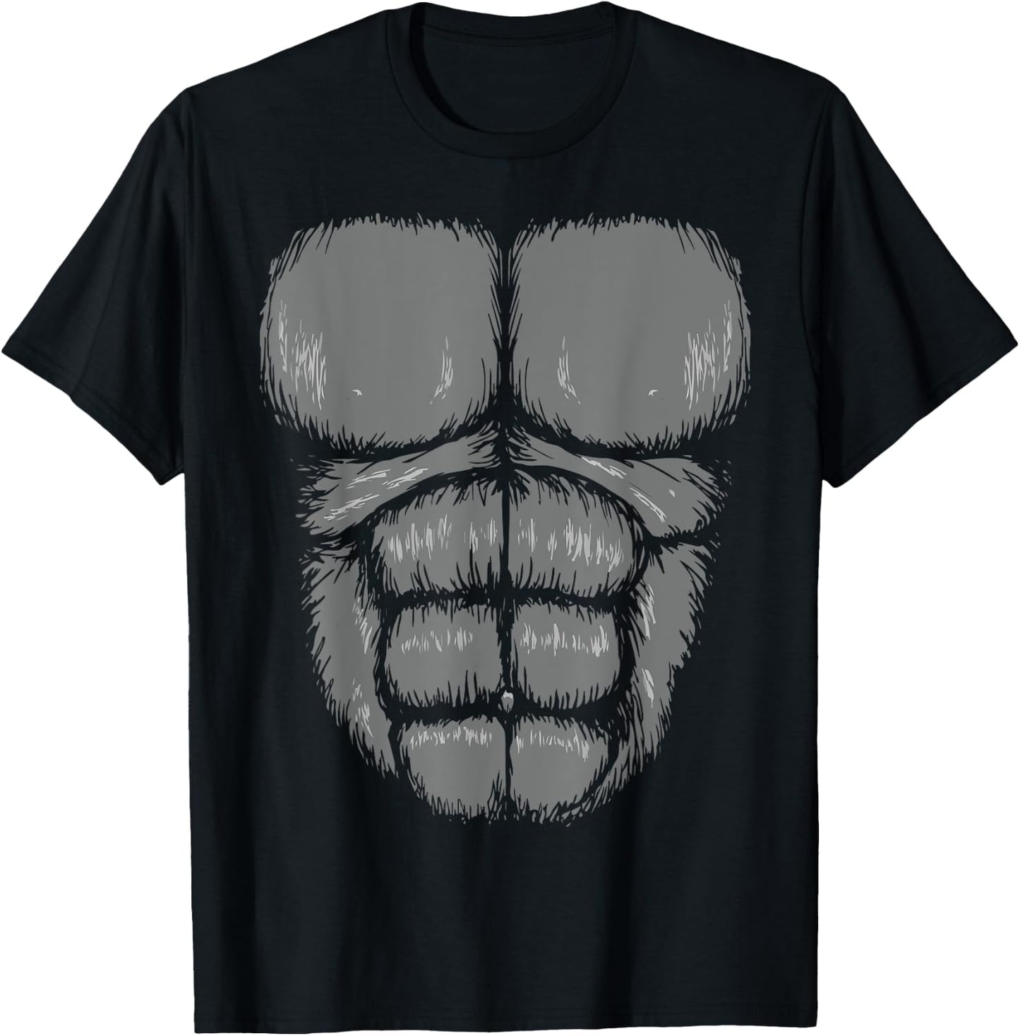 Gorilla Chest Monkey Halloween Costume T-Shirt - T-Shirt | Black
