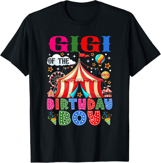 Gigi of The Birthday Boy Circus Carnival Theme Party T-Shirt - T-Shirt | Black