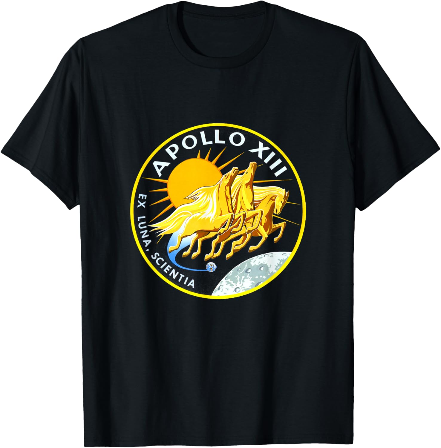 NASA Apollo 13 Mission Badge T-Shirt - T-Shirt | Black