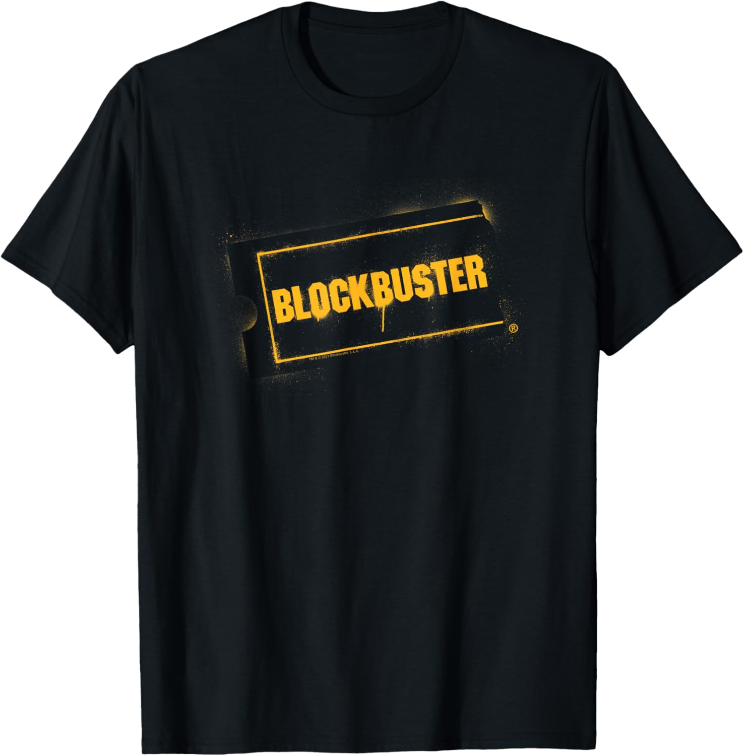 Blockbuster Spraypainted Logo T-Shirt - T-Shirt | Black