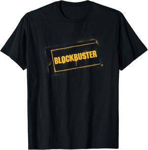 Blockbuster Spraypainted Logo T-Shirt - T-Shirt | Black