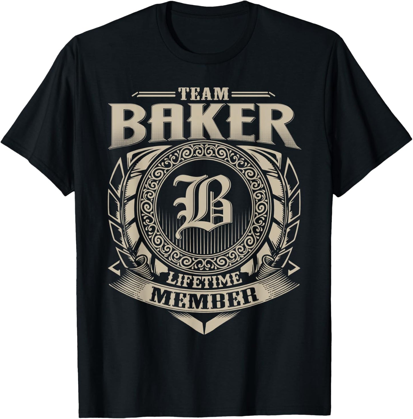 Team BAKER Lifetime Member Vintage BAKER Family T-Shirt - T-Shirt | Black