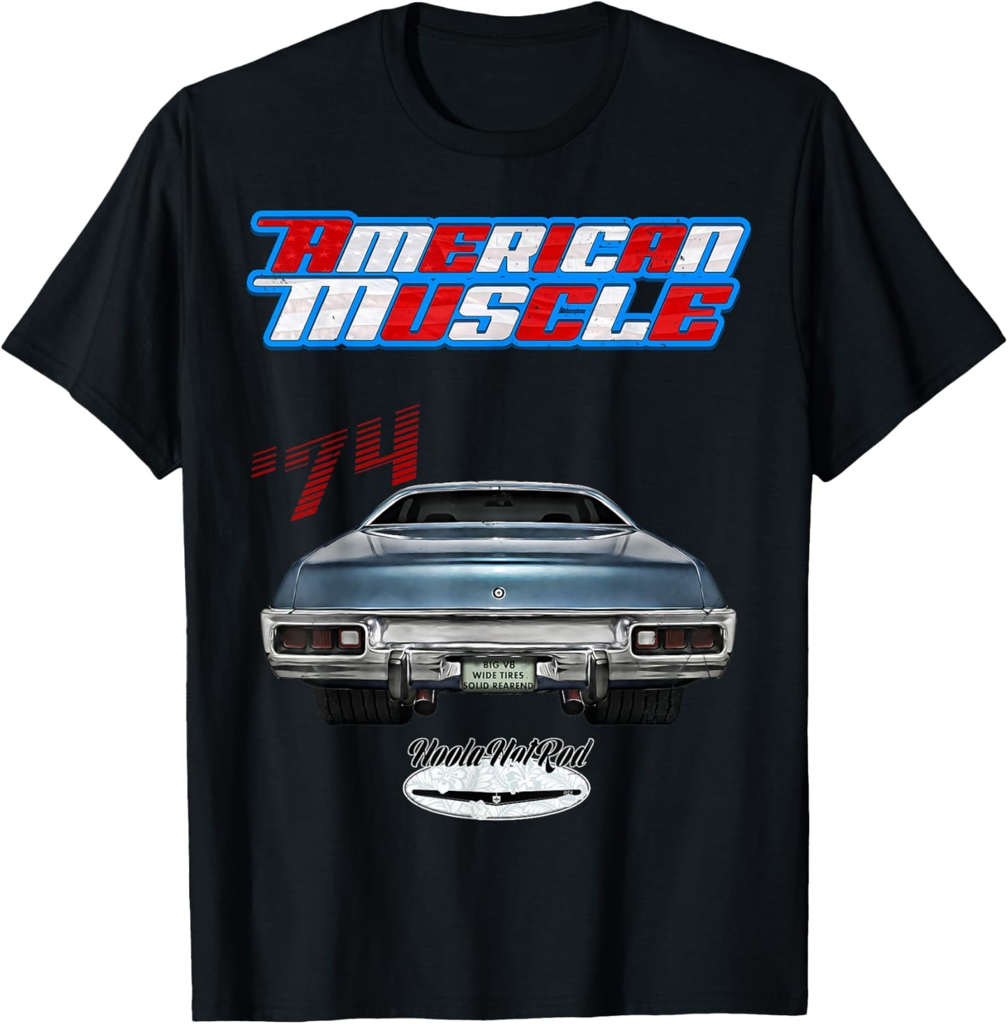 1974,GTX,Roadrunner,Hot Rod,Road,Muscle Car,Runner,Hoola,USA T-Shirt - T-Shirt | Black