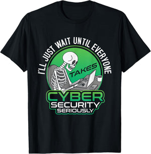 Hacking IT Tech Seriously Programmer Cyber Security Hacker T-Shirt - T-Shirt | Black