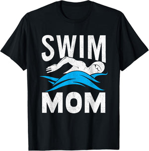Swim Mom Swimming Women Mother Swimmer T-Shirt - T-Shirt | Black