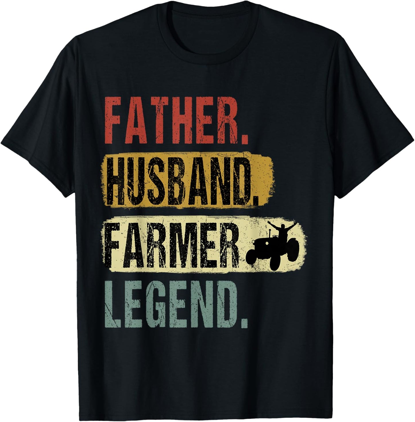 Father Husband Farmer Legend Farmer Dad Father's Day T-Shirt - T-Shirt | Black