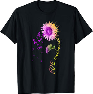 EOE Awareness Sunflower T-Shirt - T-Shirt | Black