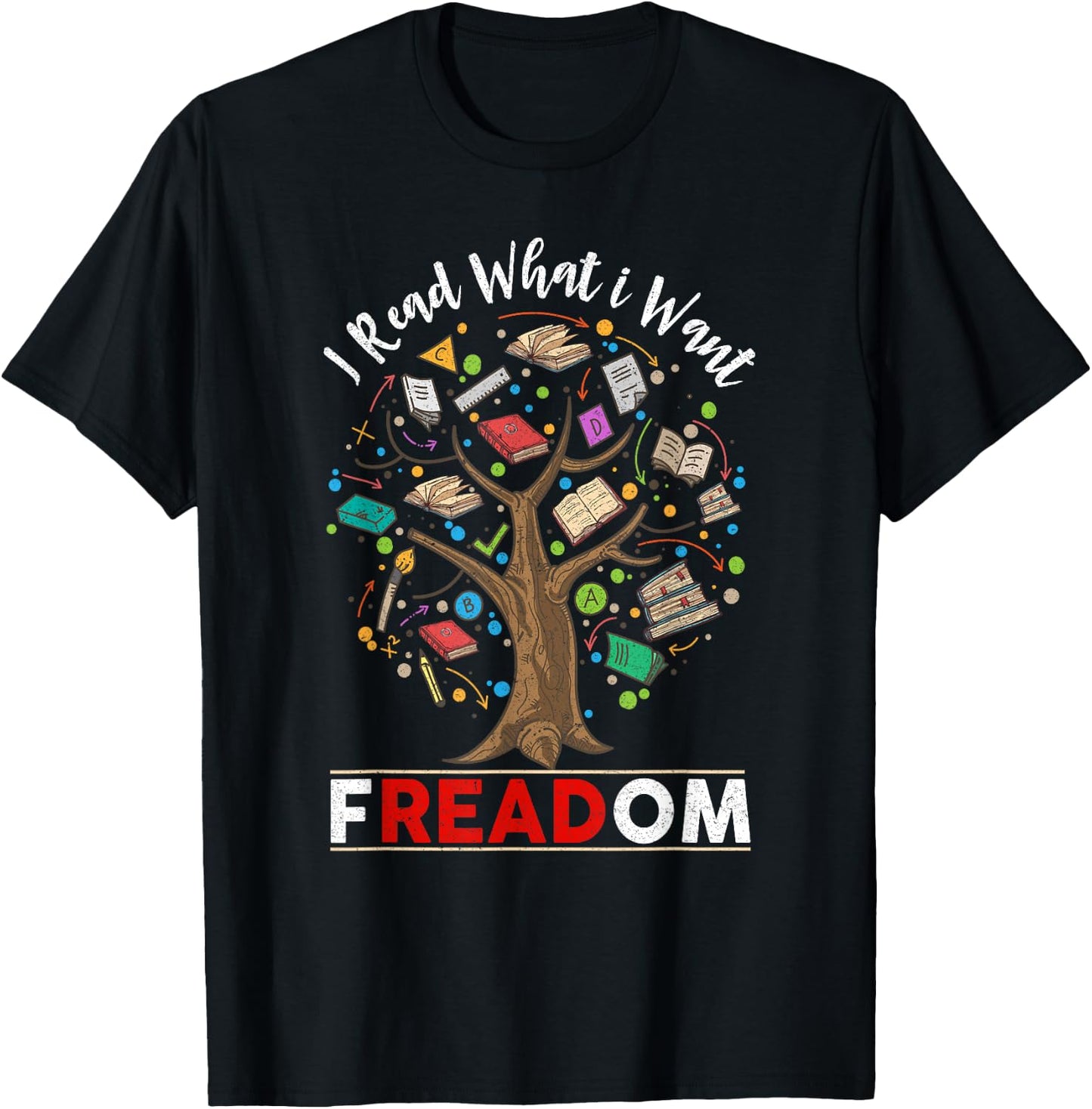 Vintage Censorship Freedom Reading Nerd I Read Banned Books Small T-Shirt - T-Shirt | Black