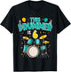 6 Years Old Drummer 6th Birthday Drum Set Drumming T-Shirt - T-Shirt | Black