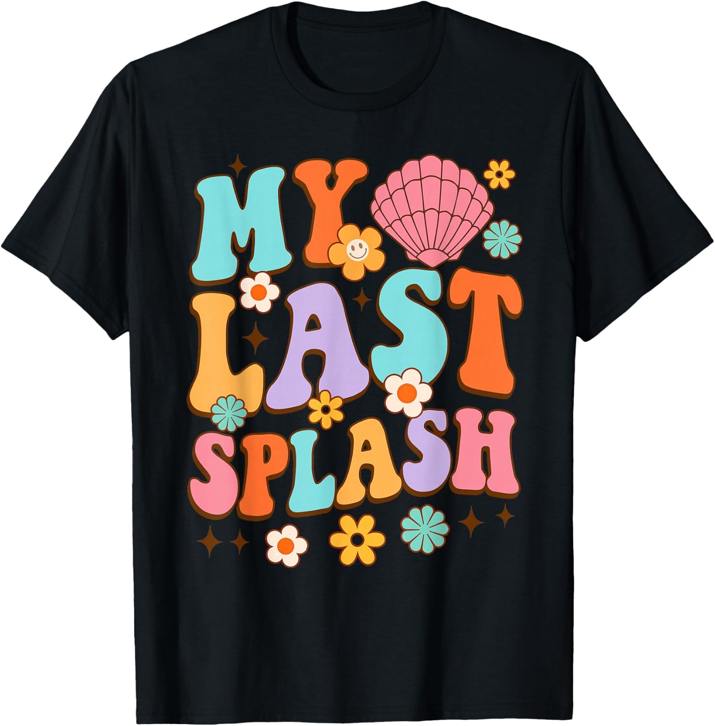 Bride To Be Bridal Shower My Last Splash Beach Bachelorette T-Shirt - T-Shirt | Black