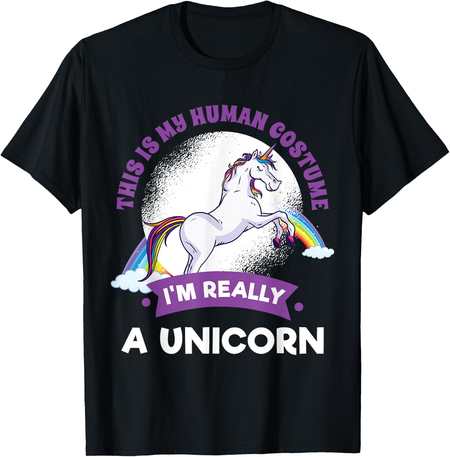 This Is My Human Costume I'm Really A Unicorn T-Shirt - T-Shirt | Black