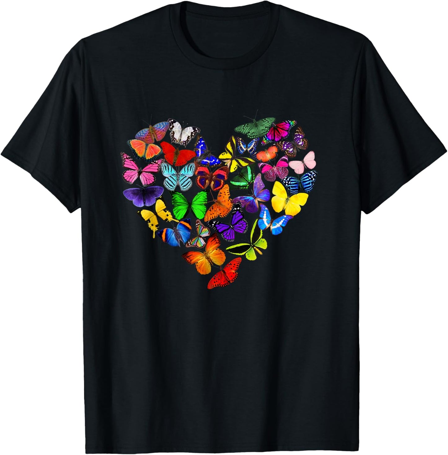 Heart Full of Butterflies Butterfly Love Valentine's Day T-Shirt - T-Shirt | Black