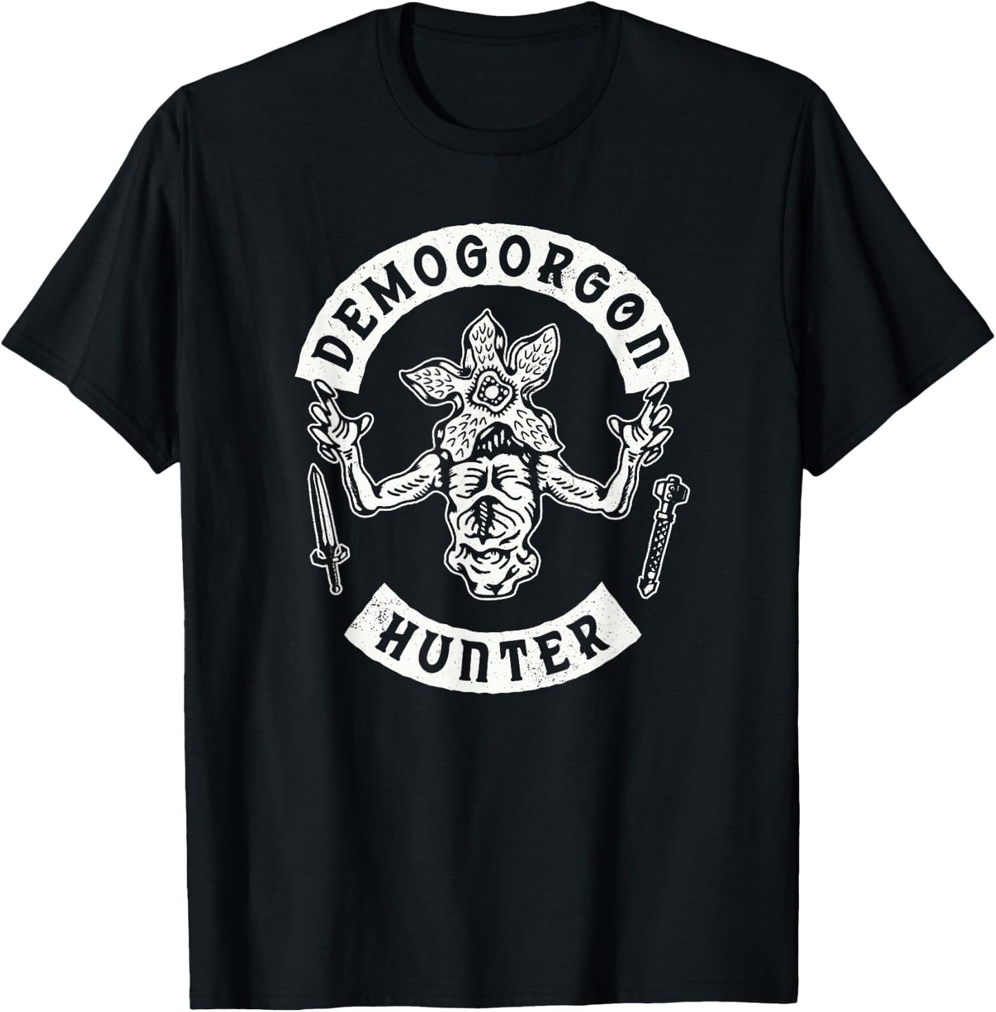 Stranger Things 4 Demogorgon Hunter V2 T-Shirt - T-Shirt | Black