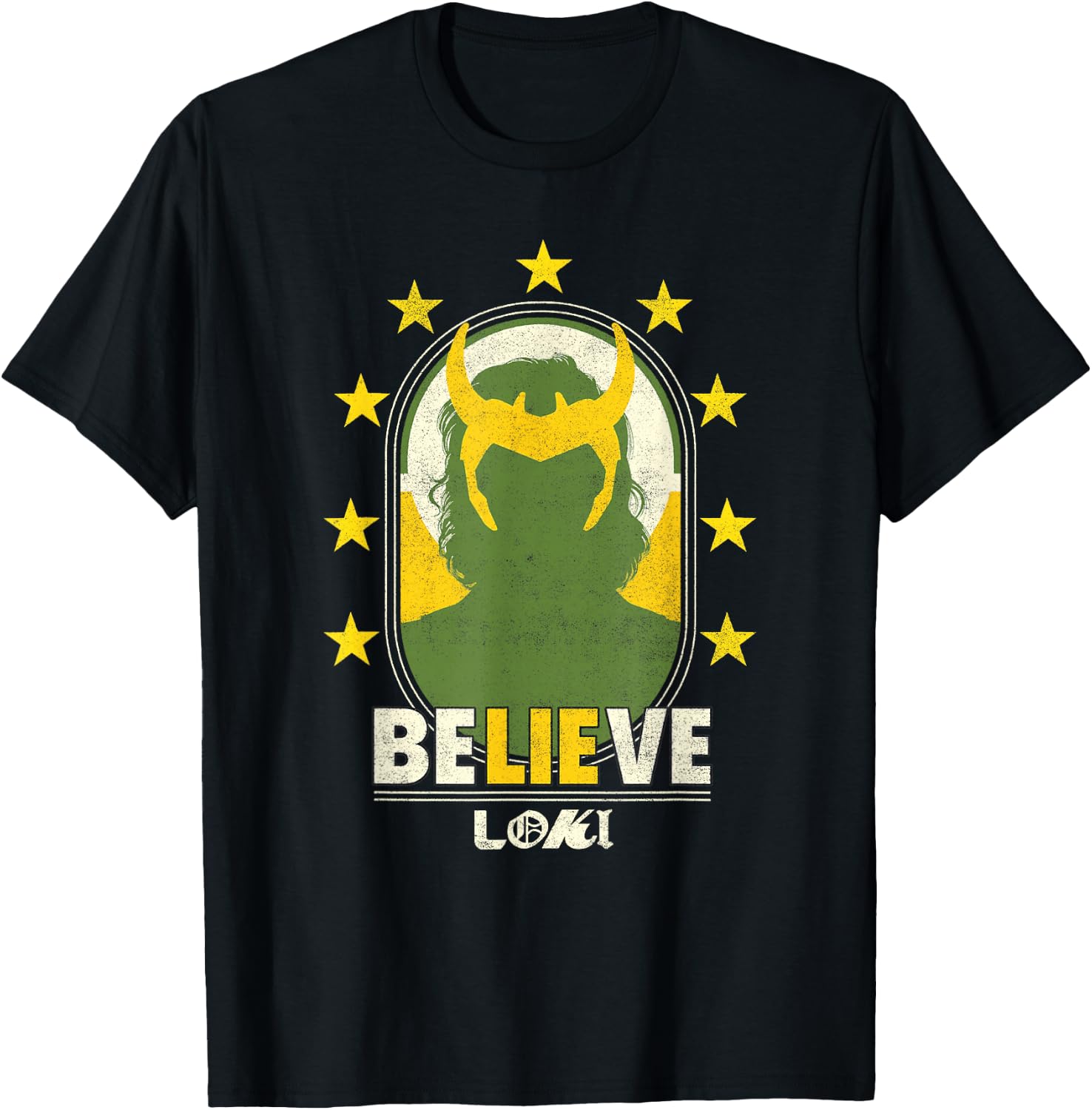 Marvel Loki Green And Gold T-Shirt - T-Shirt | Black