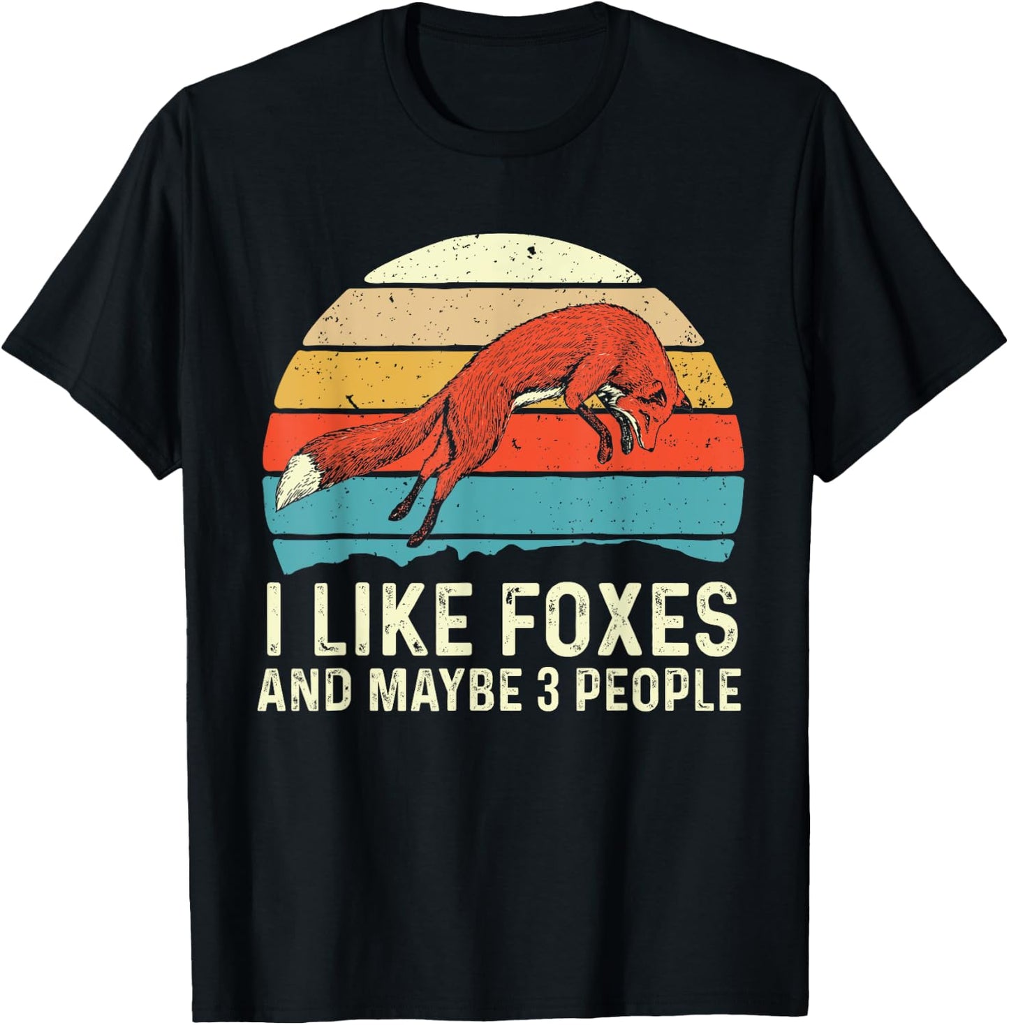 I Like Foxes - Zookeeper Fox Lover Hiker Camper T-Shirt - T-Shirt | Black