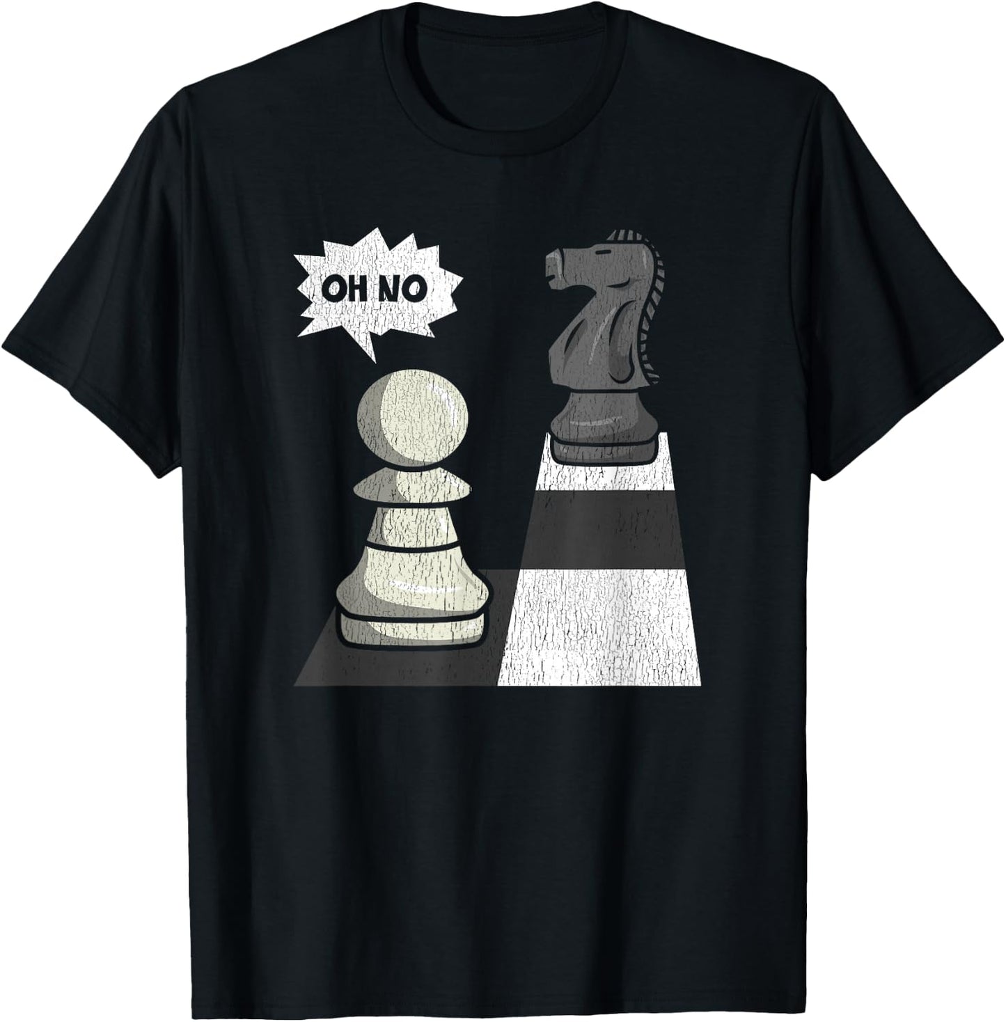 Chess Funny Move Knight To Pawn Funny Chess Player T-Shirt - T-Shirt | Black