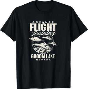 Area 51 UFO Groom Lake Advance Flight training T Shirt T-Shirt - T-Shirt | Black
