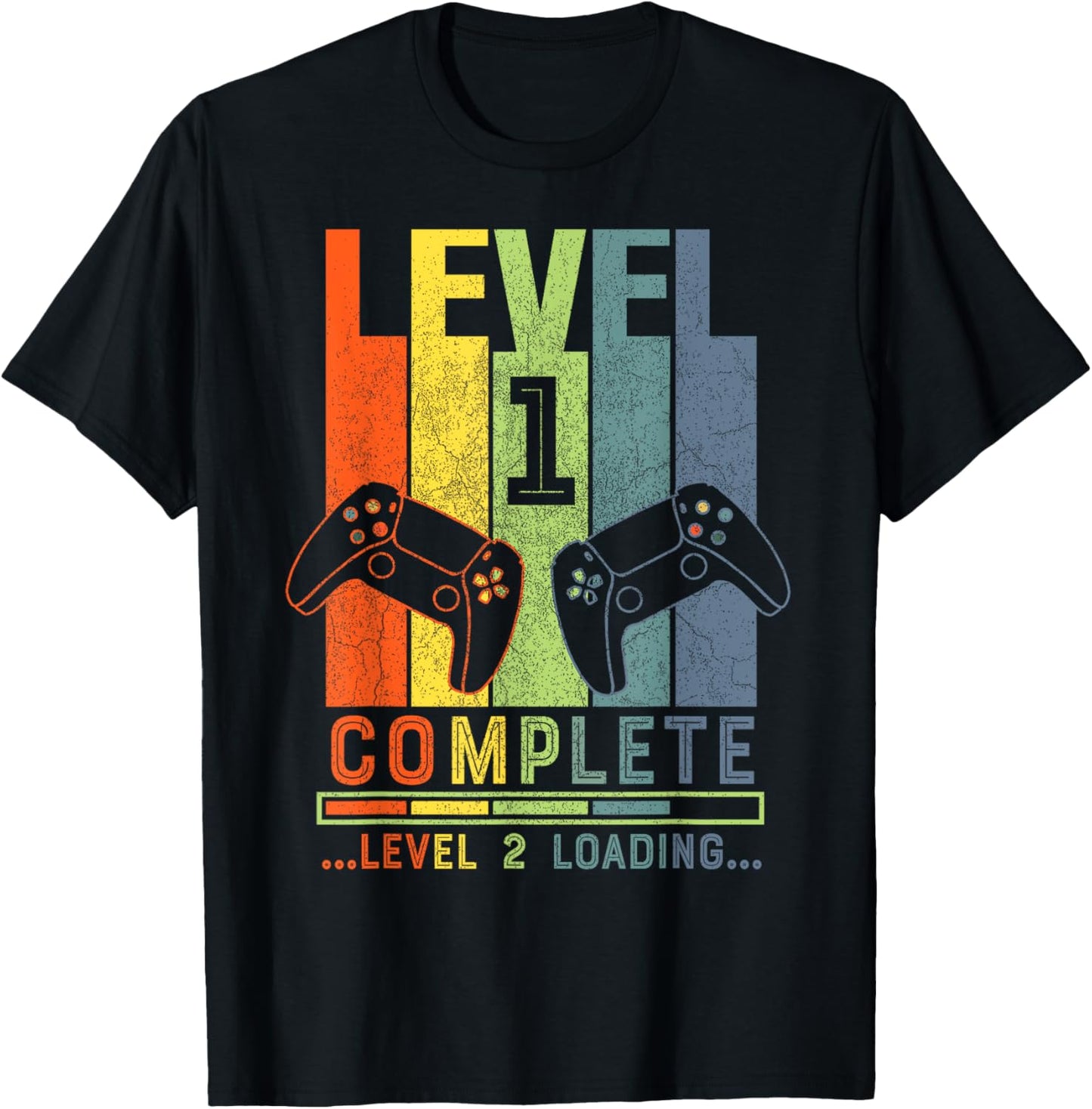 Level 1 Complete Gamer Gift 1 Years Wedding Anniversary T-Shirt - T-Shirt | Black