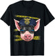 Pig Police Farmer Pig Farm Animal Lover T-Shirt - T-Shirt | Black