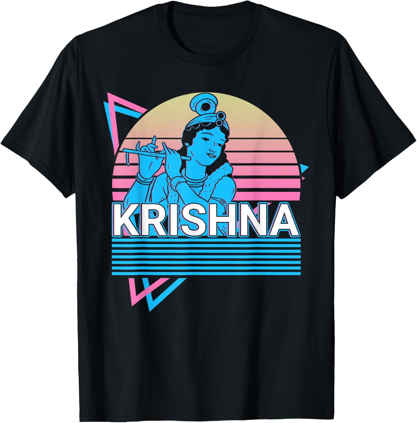 Krishna Hindu God Ancient Hindu Mythology T-Shirt - T-Shirt | Black