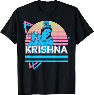 Krishna Hindu God Ancient Hindu Mythology T-Shirt - T-Shirt | Black